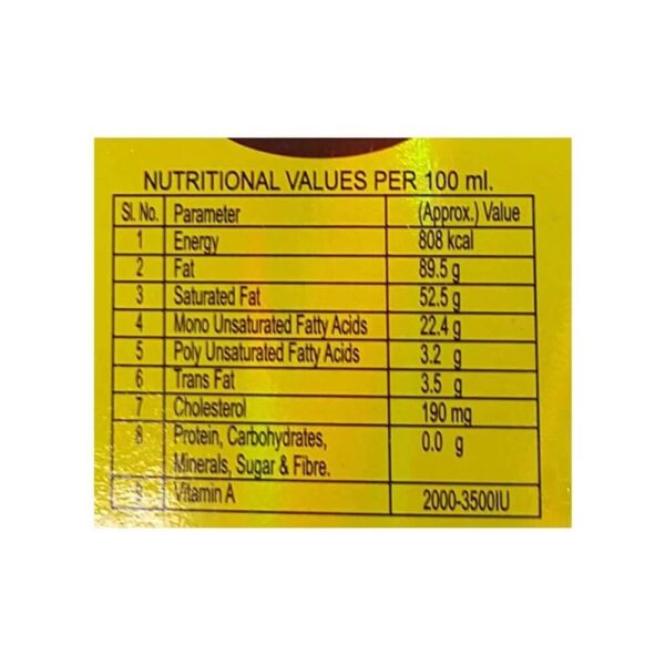 MILKFOOD-GHEE-NUTRITIONAL-FACTS