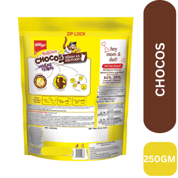 KELLOGGS CHOCOS 250GM BACK