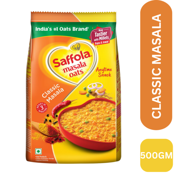 SAFFOLA MASALA OATS 500GM .