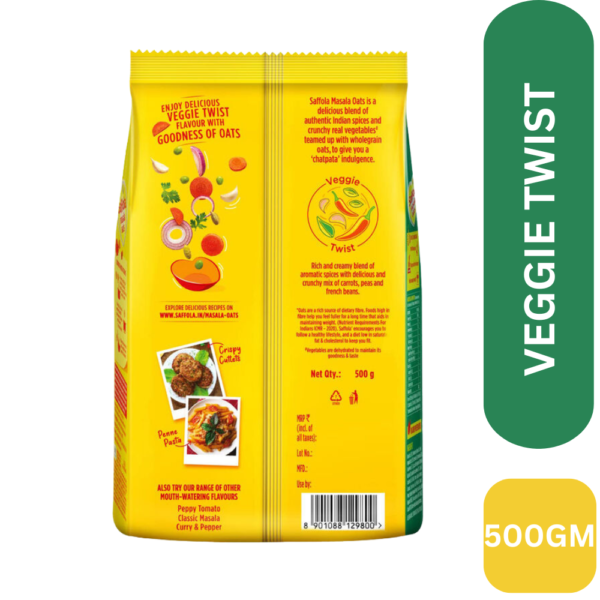 SAFFOLA VEGGIE TWIST 500GM BACK