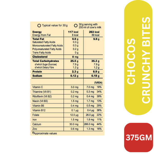 KELLOGG'S CRUNCHY BITES 375G POUCH INFO