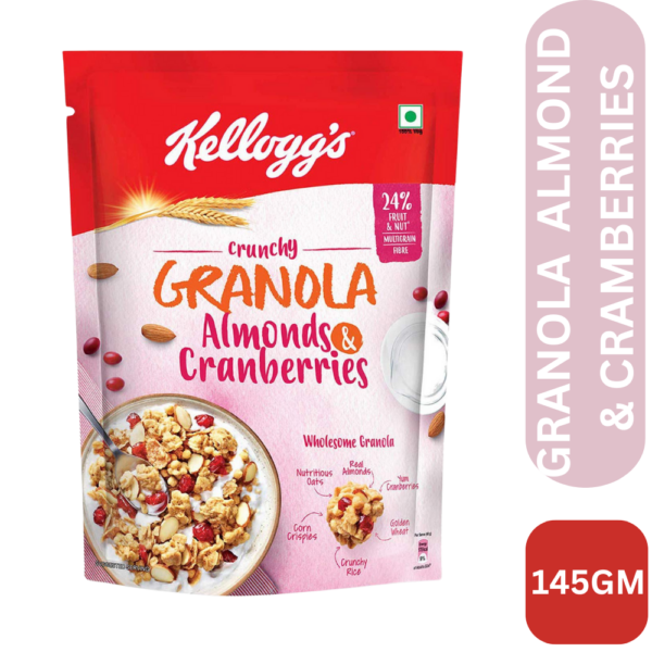 KELLOGG'S GRANOLA ALM&CRAN 145GM