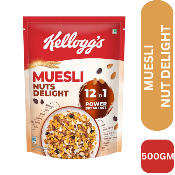 KELLOGG'S MUESLI NUTTY DELIGHT 500GM