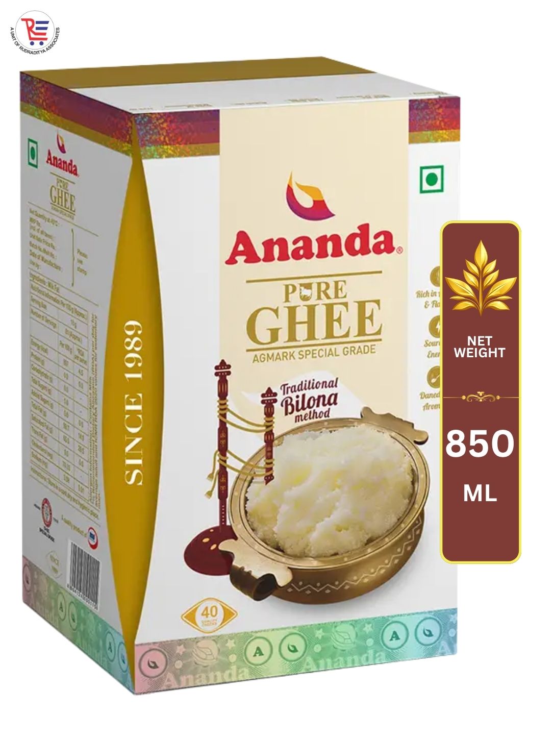 ANANDA-GHEE-850ML-FRONT