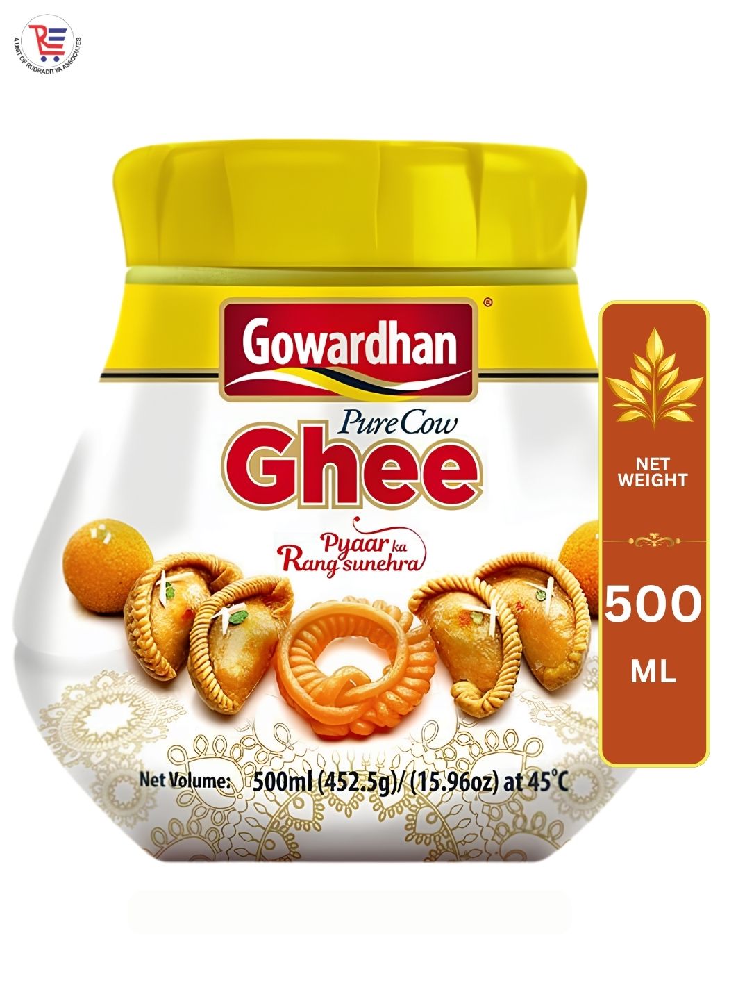 GOWARDHAN-GHEE-JAR-500ML-FRONT