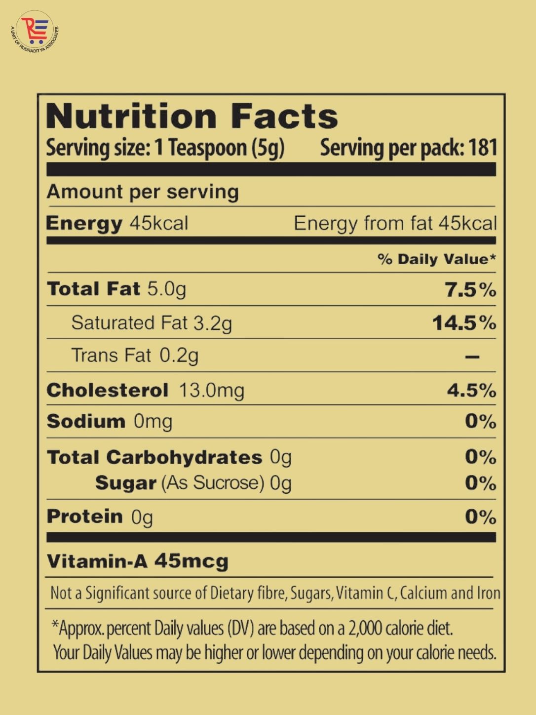 GOWARDHAN.GHEE-NUTRITIONAL-FACTS