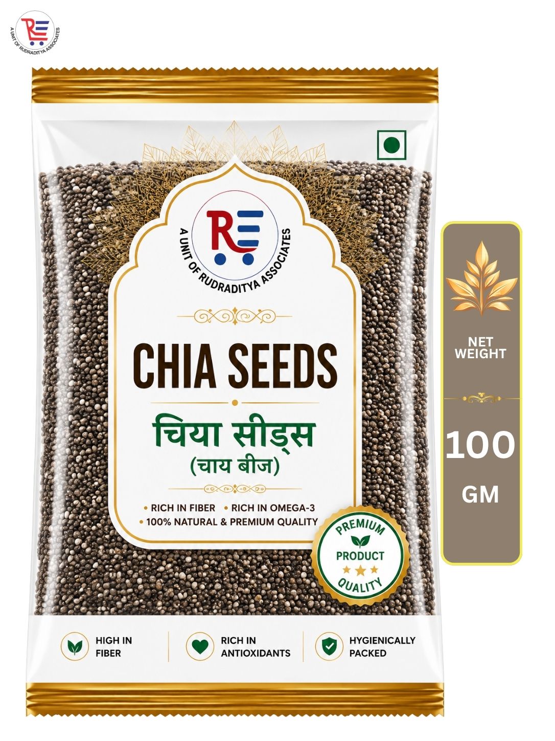 RUDRA CHIA SEEDS 100GM