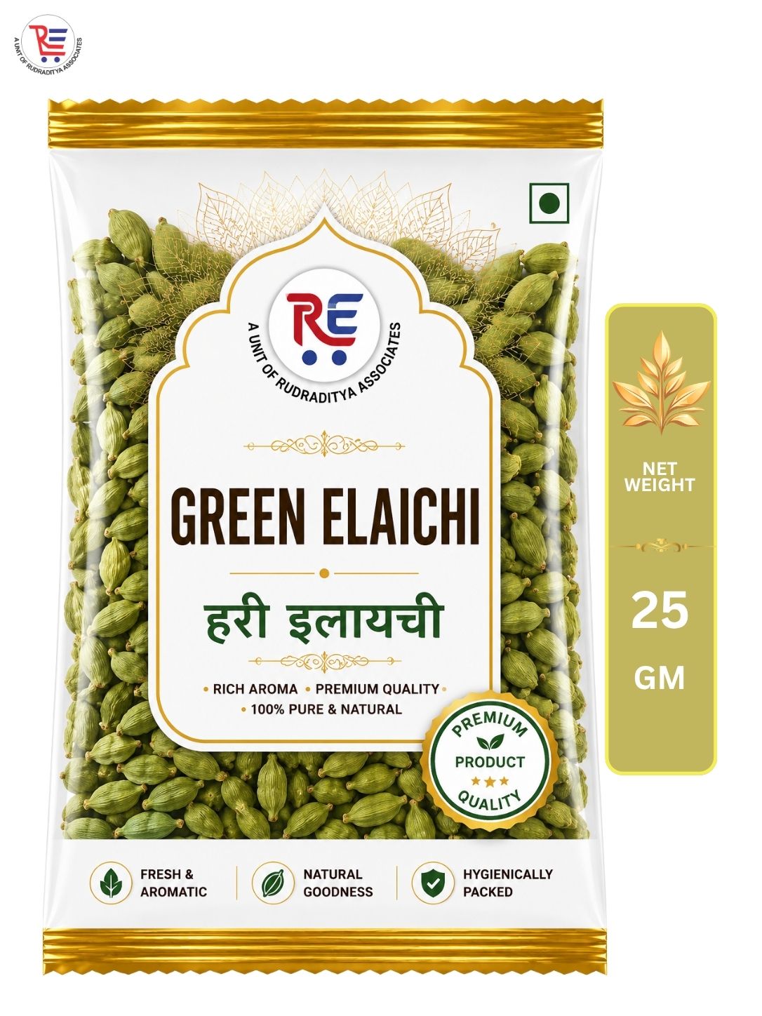 RUDRA GREEN ELAICHI 25GM